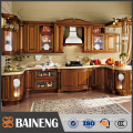 Affordable European style luxury kitchen cabinets with solid teak wood doors
